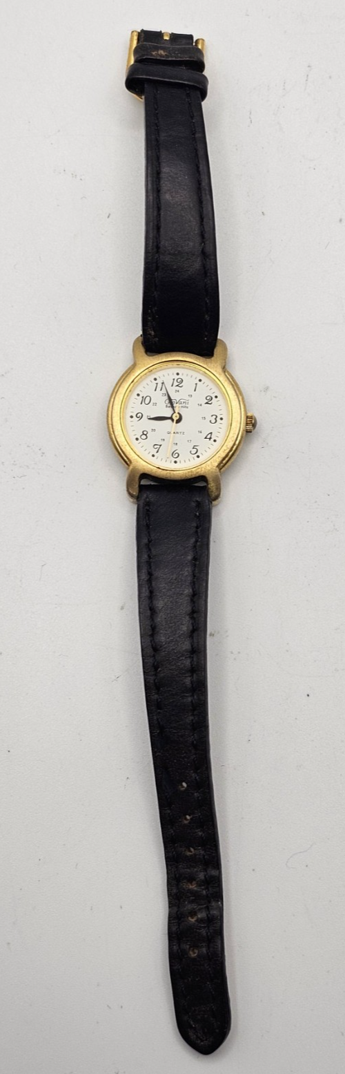 Vantage Beverly Hills Gold Tone Quartz Watch 004780 Women's-Leather Band - Work