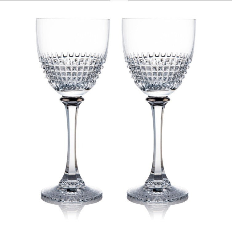Rogaska Diamond Platinum goblet Set of 2 - RRP $199
