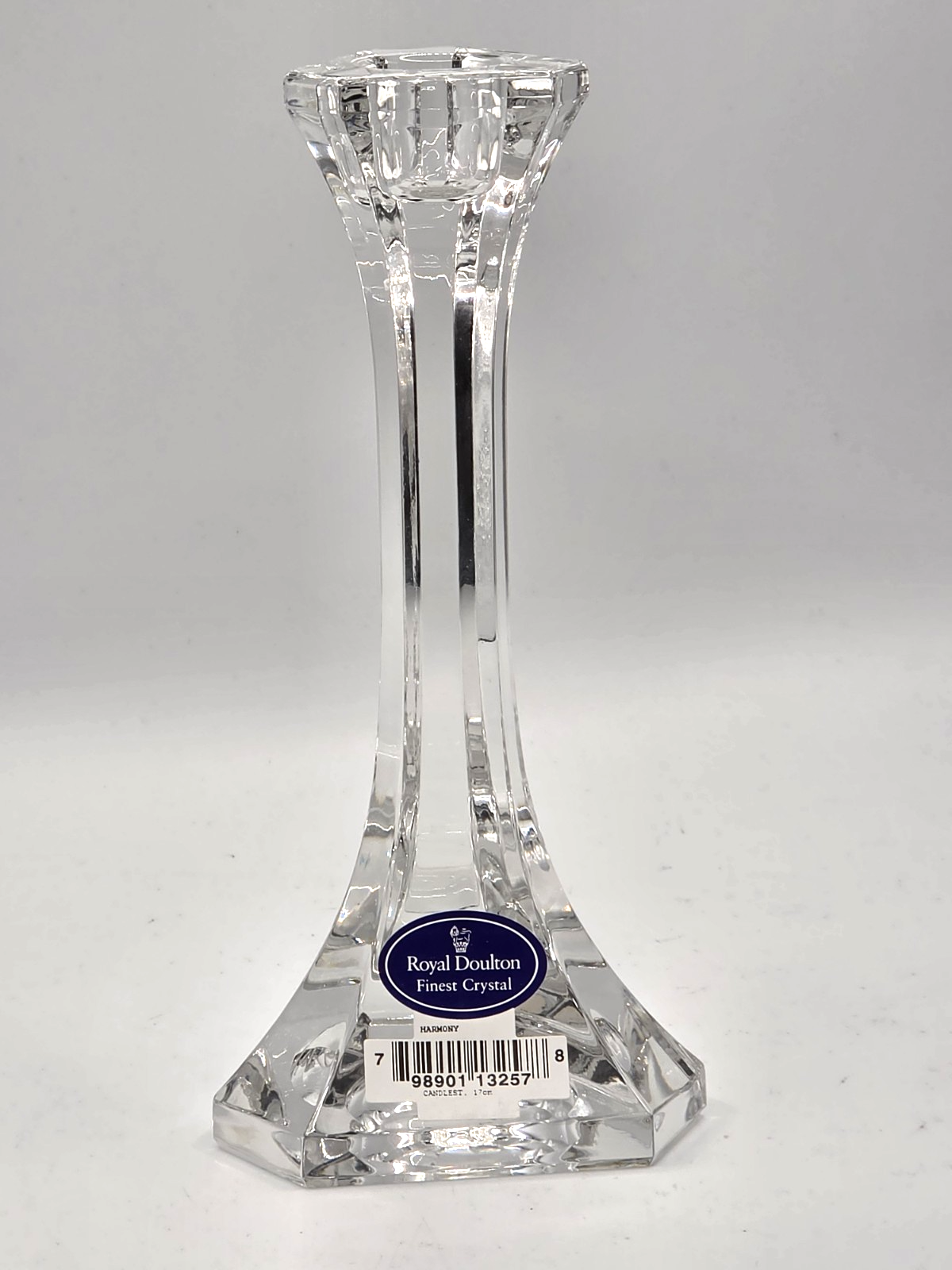 Royal Doulton "Harmony" Crystal Candlestick 17cm - Made in Germany - New in Box