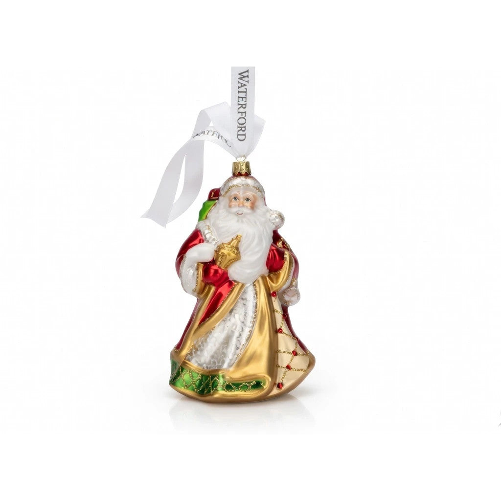 Santa OrnamentWaterford Holiday Heirlooms Santa Bauble Glass Christmas Ornamen