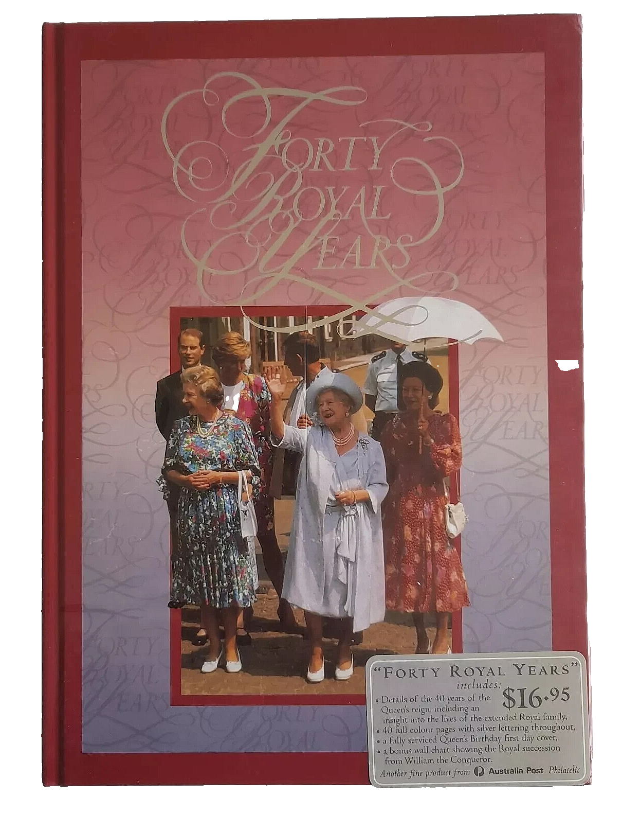 Australia Post Forty Royal Years Hardcover including First Day Cover And Poster