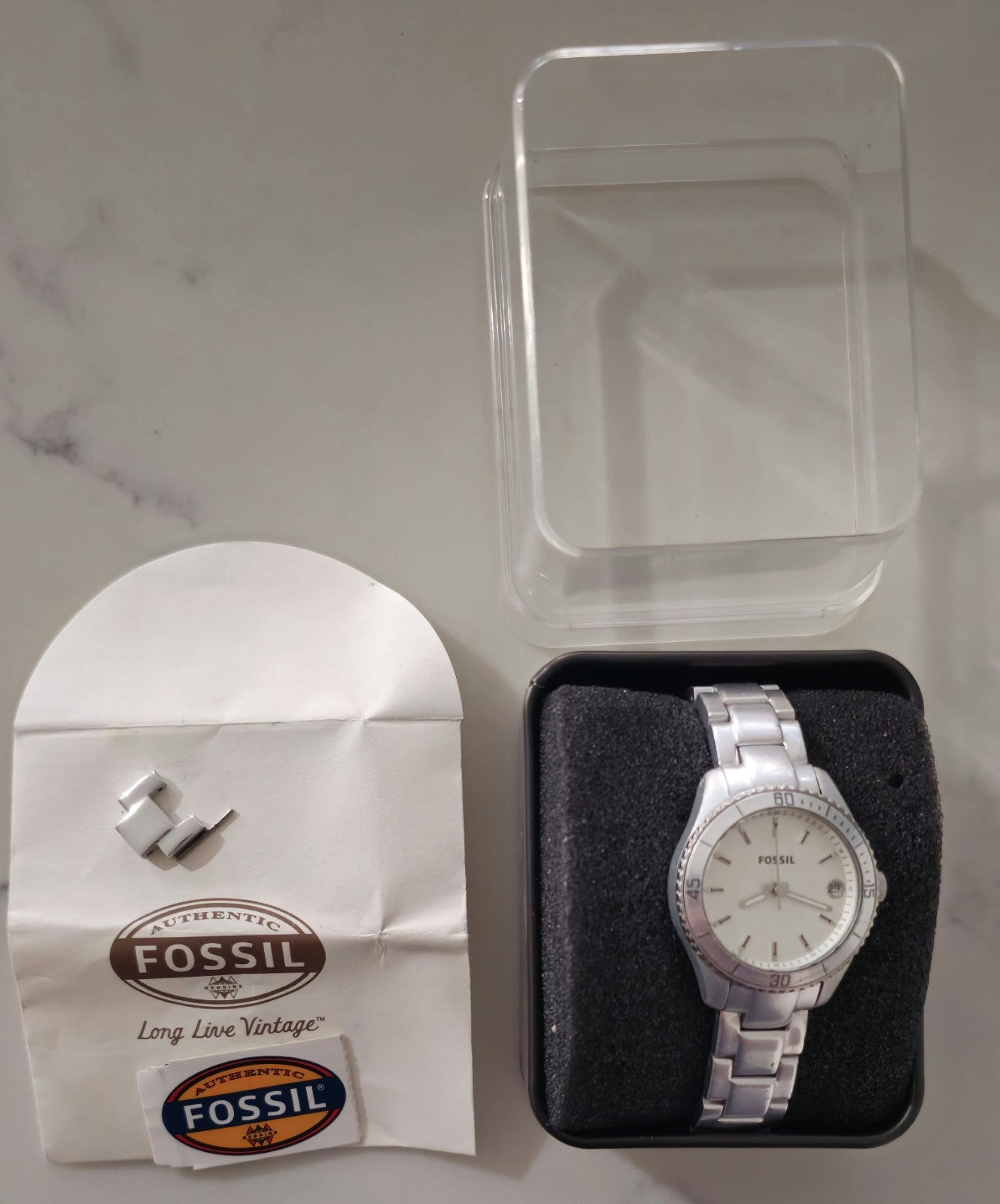 Men's Benetton Fossil Watch Quartz Working Condition