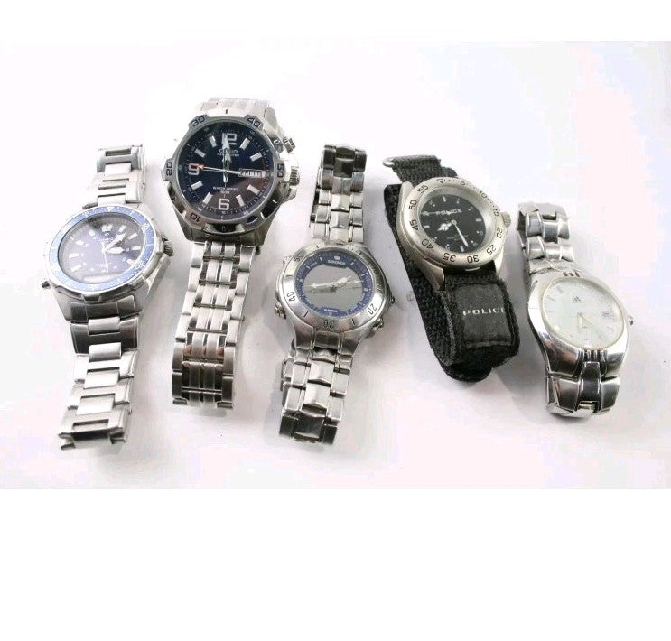 Lot of 6 Men's Assorted Quartz Watches – Bench, Skagen & More – For Repair/Spare