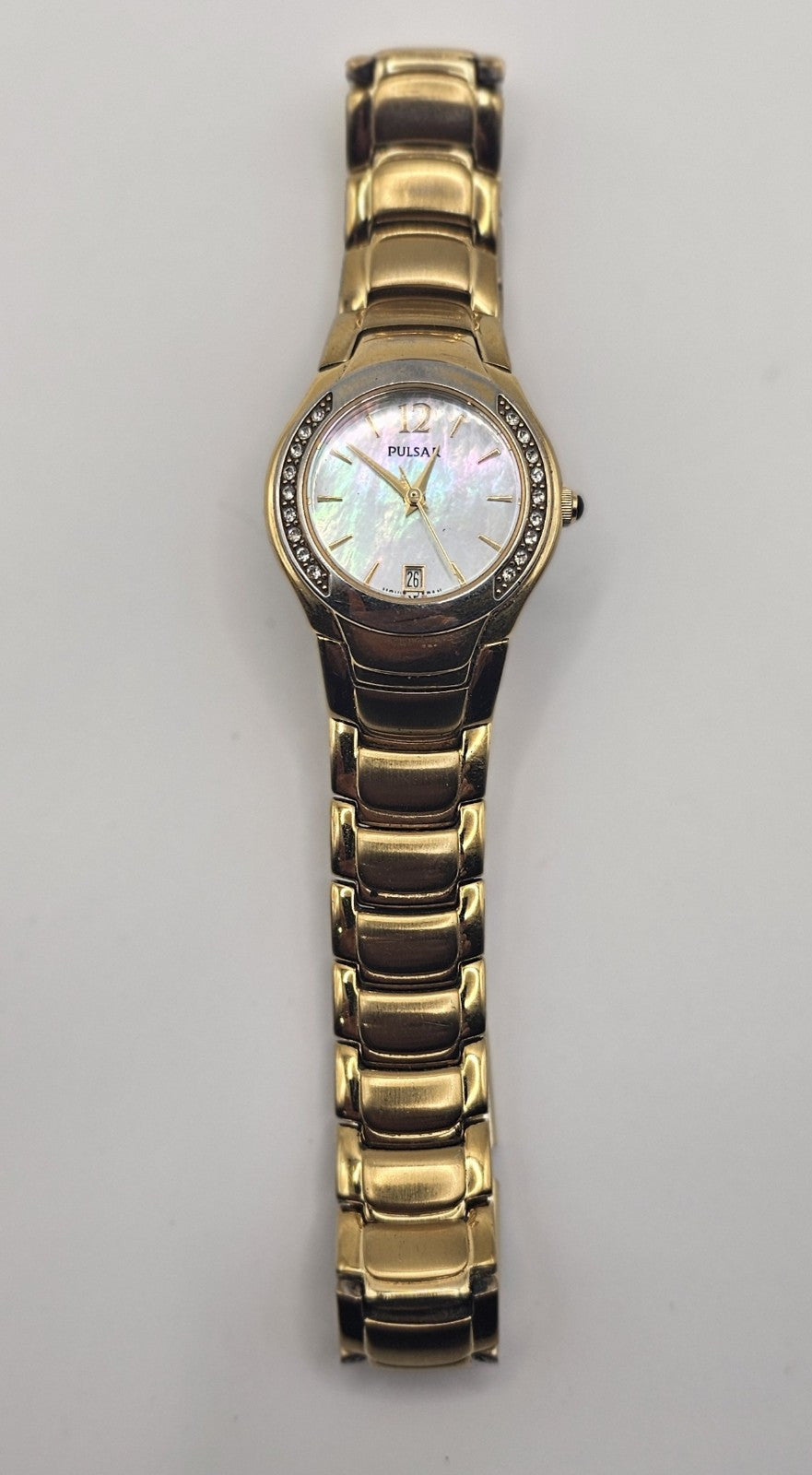 Pulsar Women's Swiss Made Quartz Watch – Gold Tone – Working Condition
