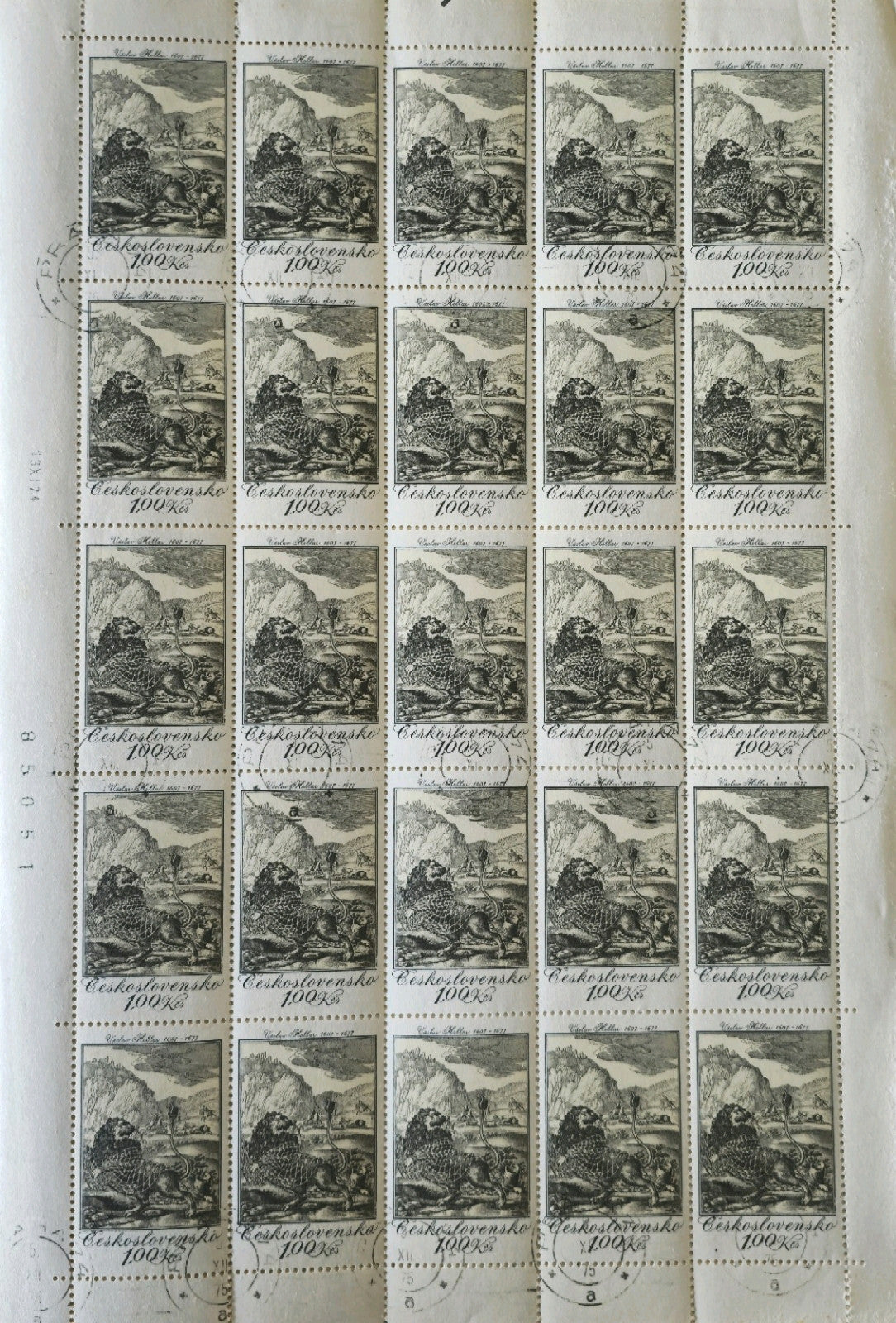 Vintage Check Sheet Post Stamps #0301