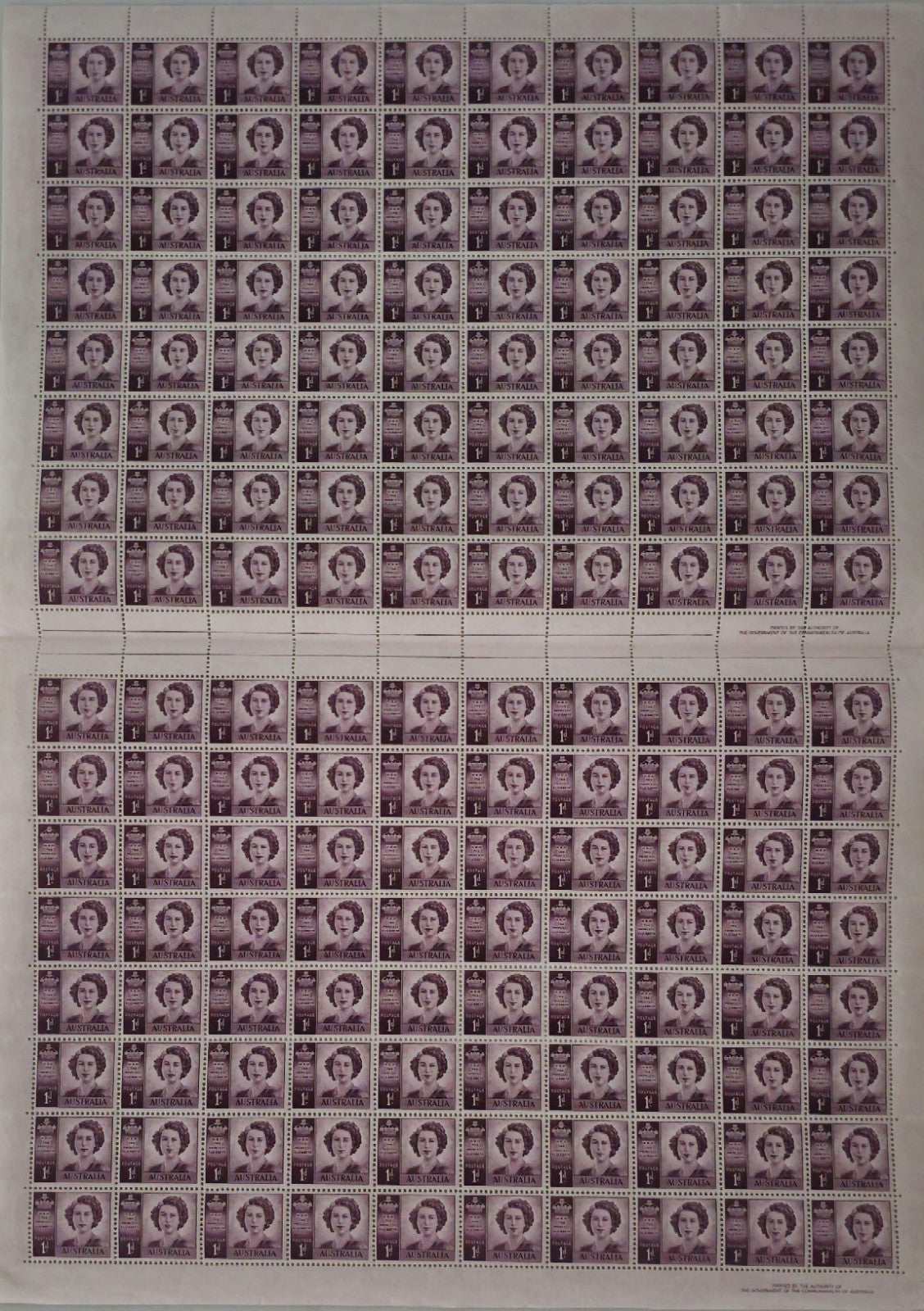 Vintage Collection of Australia Complete Sheet Of Stamps #0307