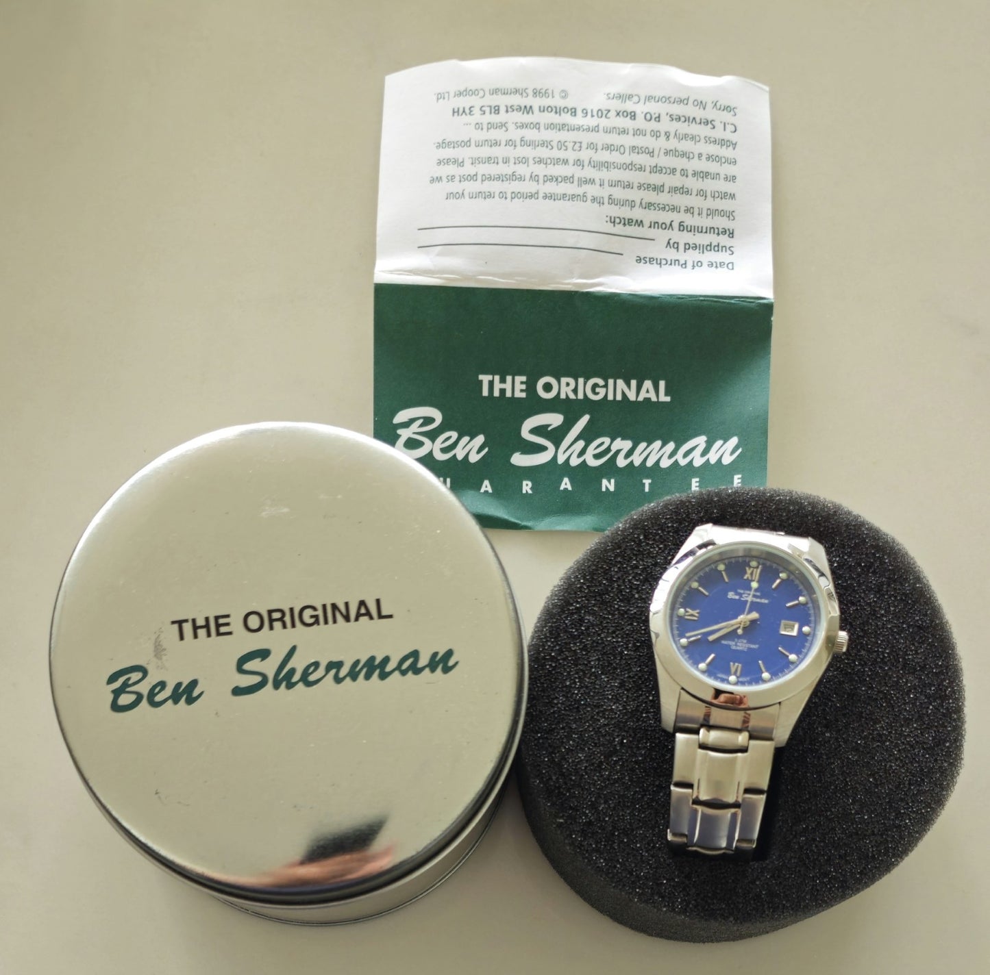 Men Ben Sherman Watch Quartz UNTESTED - Sold as is