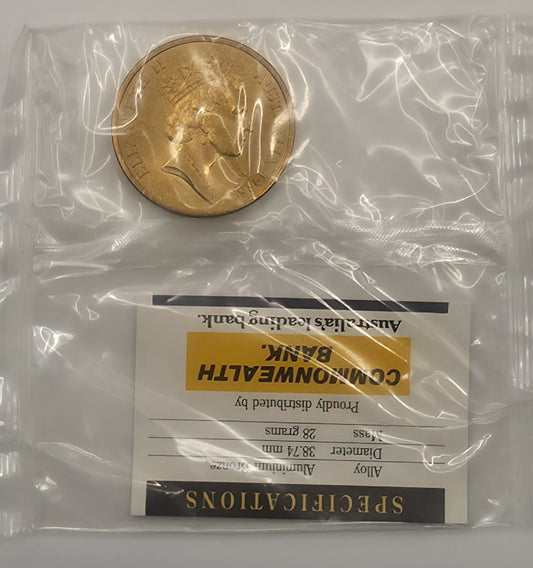 1988 Australia $5 Commemorative Coin - Parliament House - Commonwealth Bank Cell
