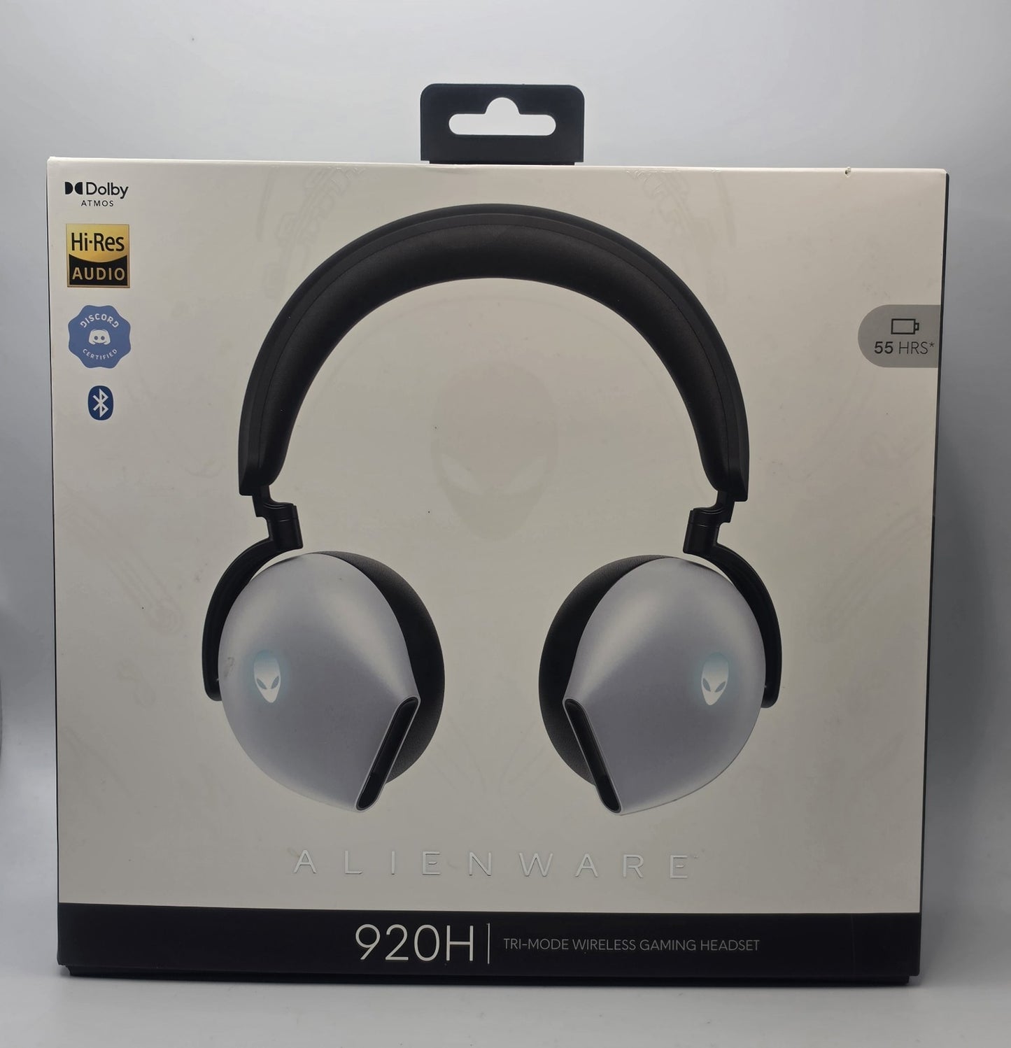 Alienware AW920H Tri-Mode Wireless Gaming Headset - White, Minor Peeling on Pads