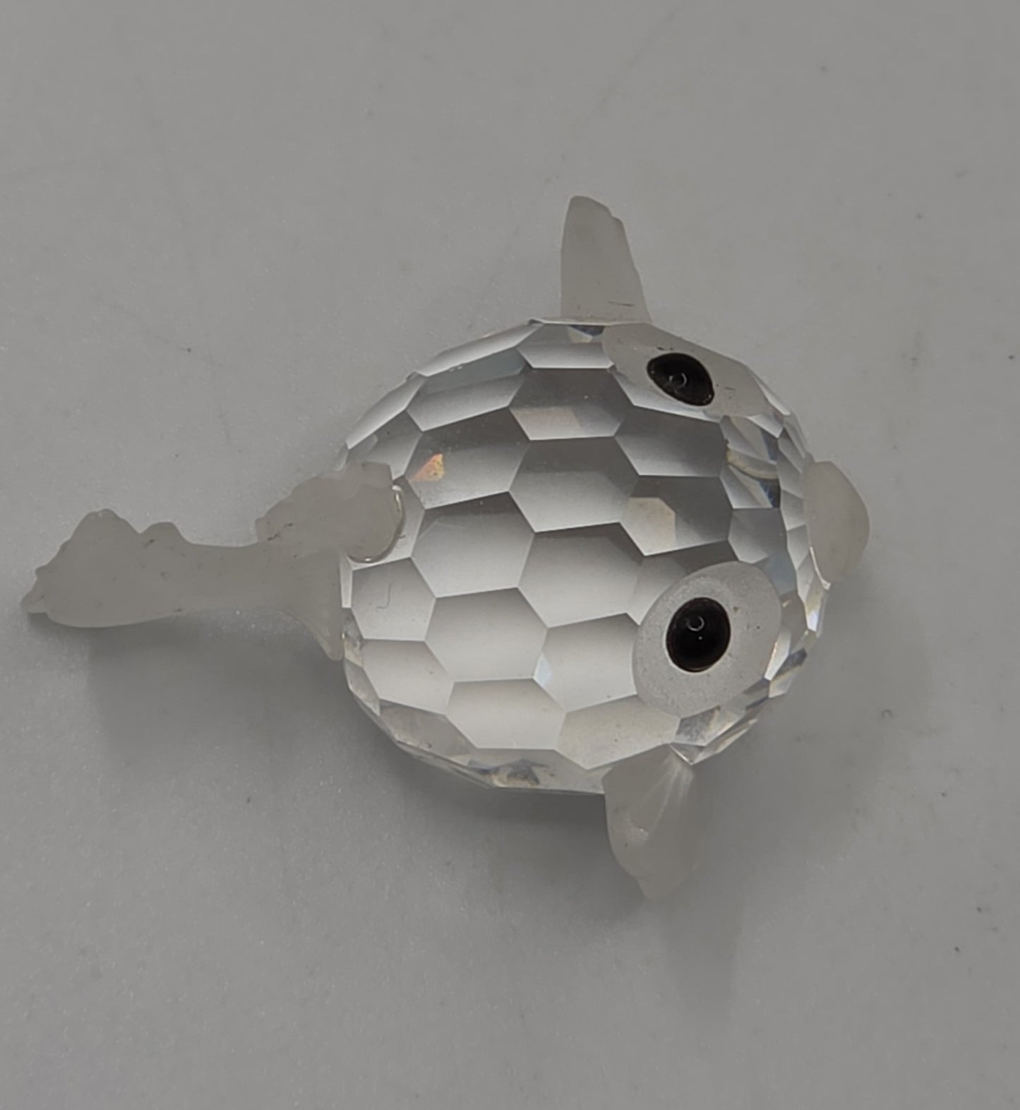 Swarovski Crystal Puffer Fish Figurine Faceted Glass Sea Life Collectible