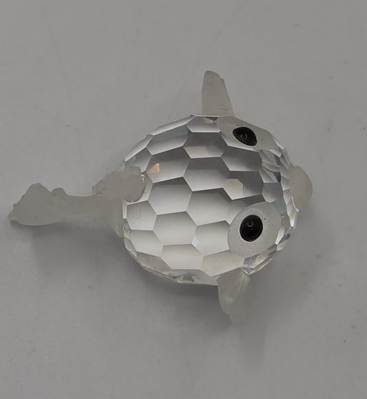Swarovski Crystal Puffer Fish Figurine Faceted Glass Sea Life Collectible