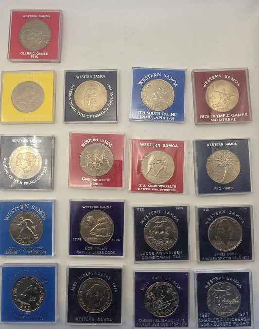 Western Samoa Silver/CuNi Commemorative Coin Collection Lot 17- James Cook Pope
