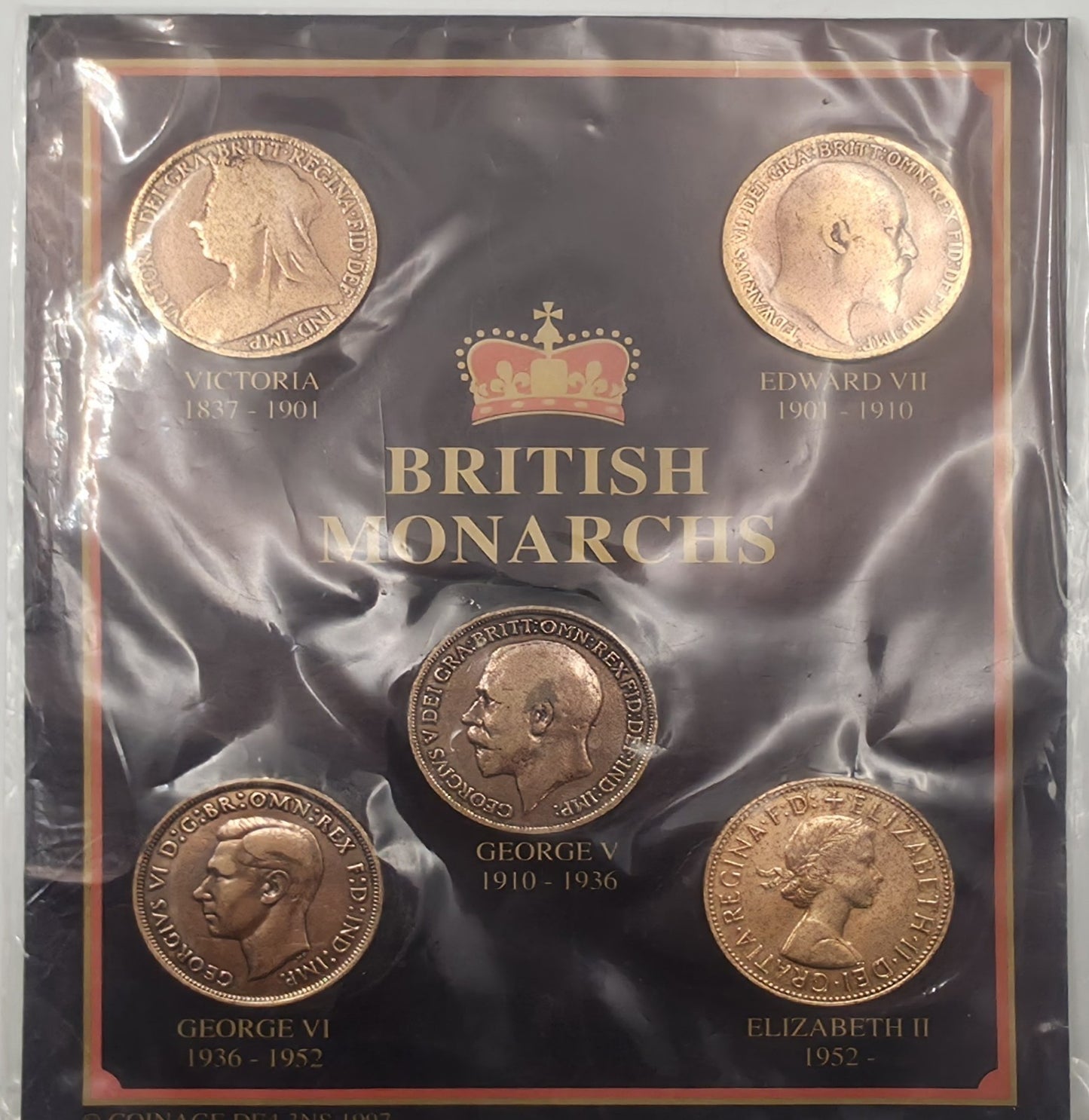 British Monarchs 5 Coin Set Victoria Edward VII George V VI Elizabeth II Series