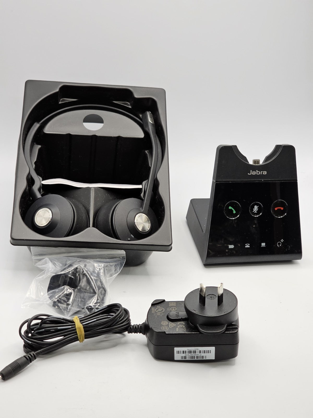 Jabra Engage 65 WHB051BS/HS Stereo Headset for Desk Phone PC - AC Adapter
