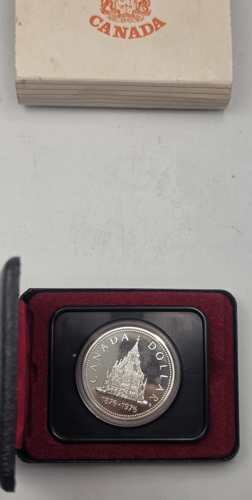 1976 Canada Library Parliament Centennial Silver Dollar Commemorative Proof Coin