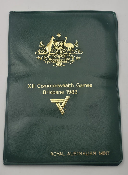 1982 Australia Uncirculated Coin Set 6 Coins XII Commonwealth Games RAM Wallet