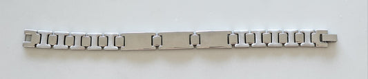 Modern Men's Brushed Stainless Steel Link Bracelet Solid Heavy Industrial