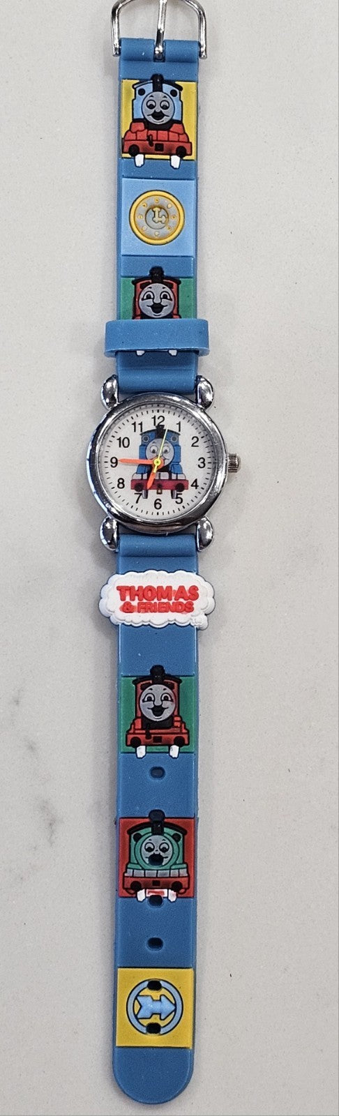 Thomas & Friends Kids Watch Blue Silicone Strap Character Dial Quartz Analog