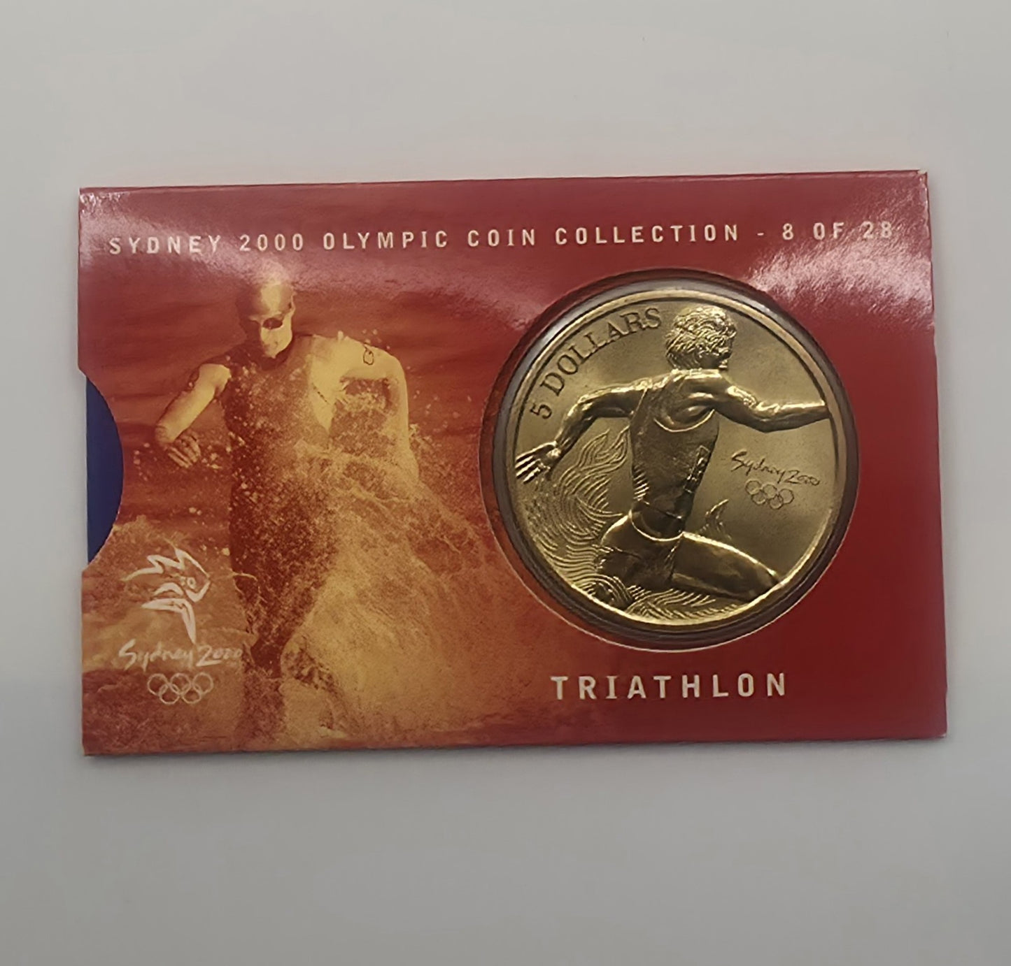 Sydney 2000 Olympic Coin Collection $5 Triathlon Coin 8 of 28 Carded RAM