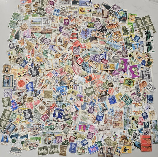 Collection of 400 PC's International unexamined stamps from a large collect