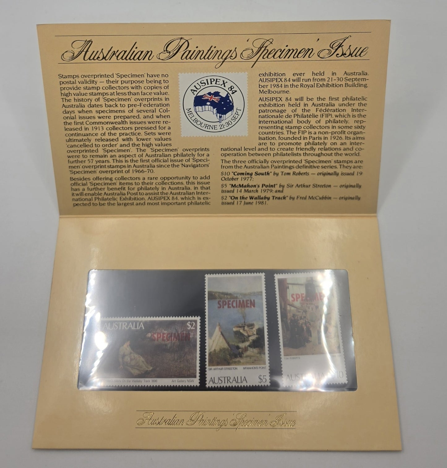 1984 Australian Paintings Specimen Issue Presentation Pack AUSIPEX 84