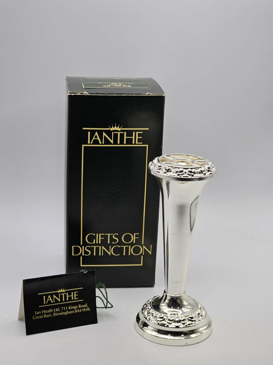 Ianthe Silver Plated Bud Vase Flower Holder Victorian Style Gift of Distinction