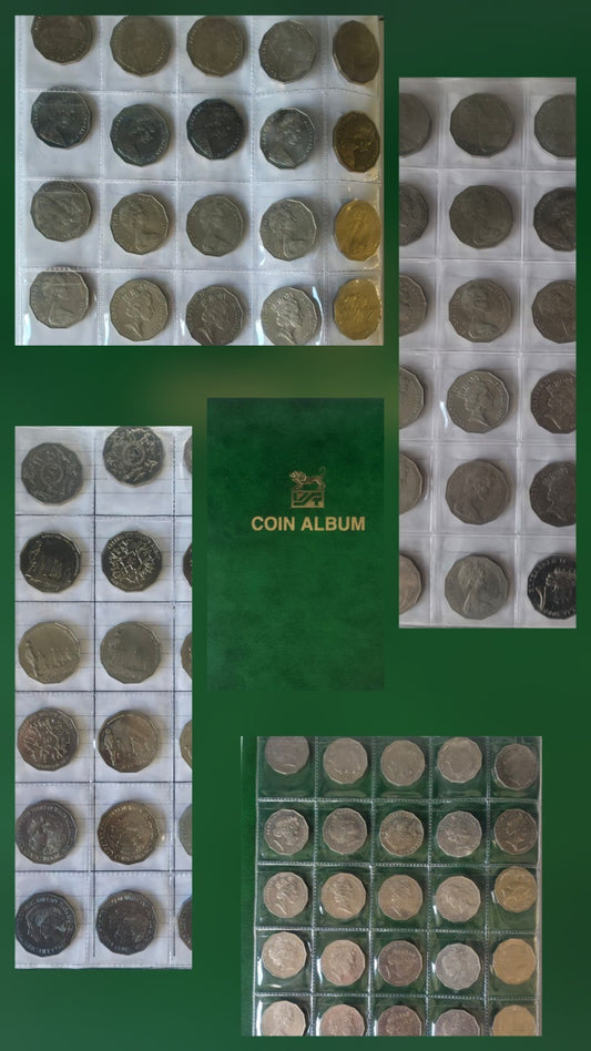 Full Album Lot 120 Australian 50 Cent Coins- Commemorative & Standard Elizabeth