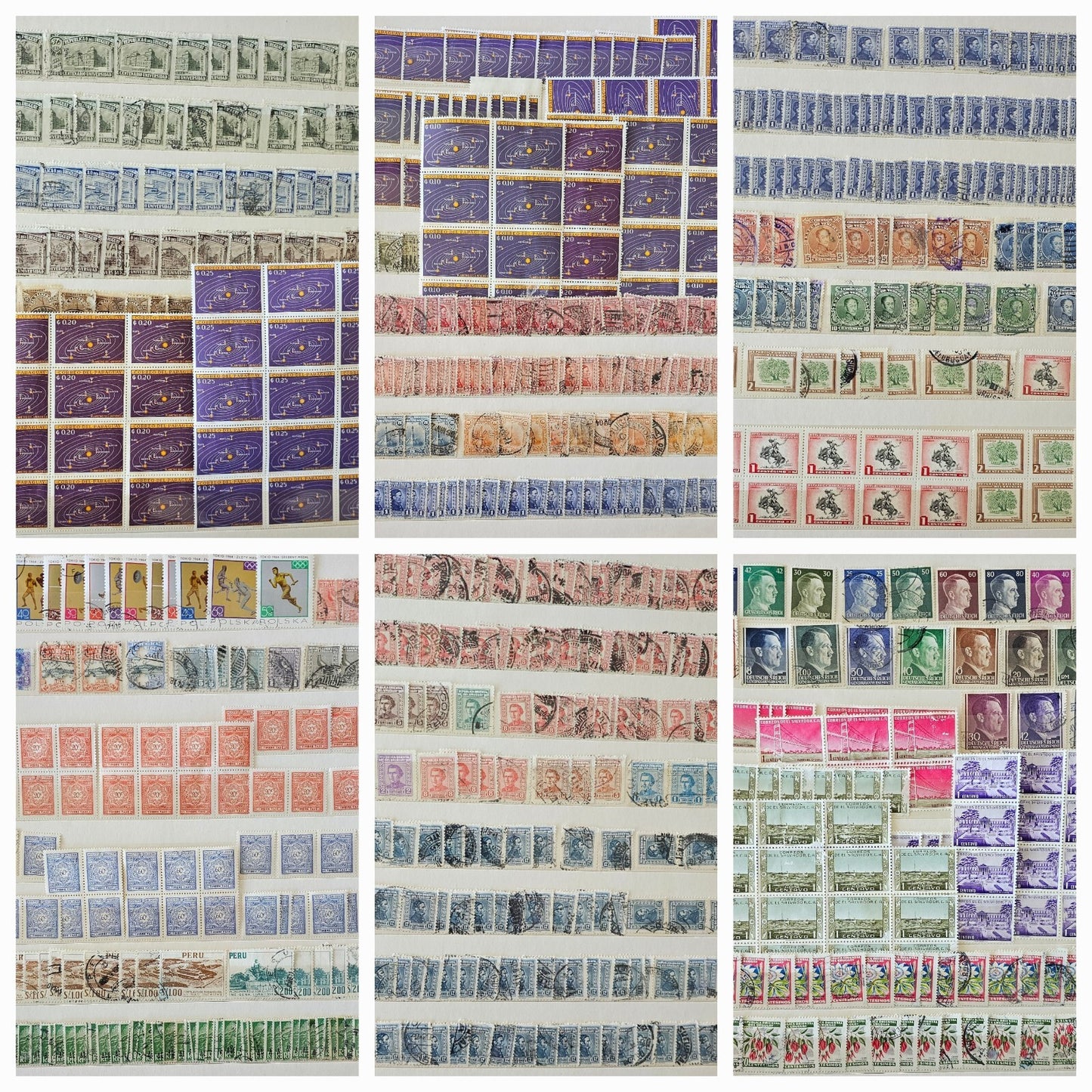 Vintage Would In 18 Pages Album Of International stamps #0113