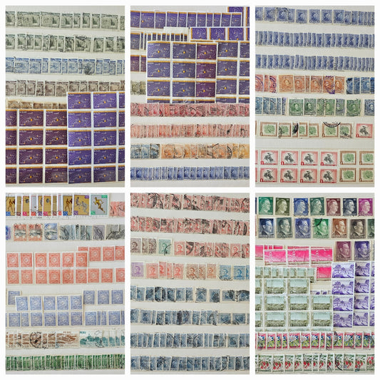 Vintage Would In 18 Pages Album Of International stamps #0113