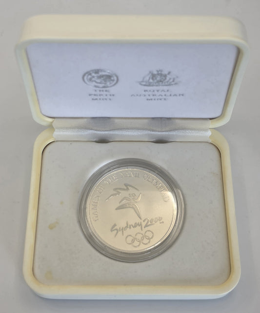 Sydney 2000 Olympic Coin Program Subscriber Silver Medallion RAM Perth Mint Case
