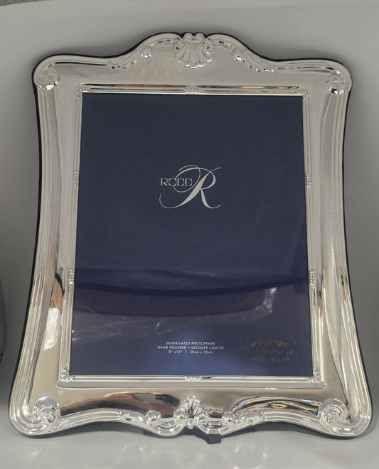 RODD Silver Plated Photo Frame 8x10" (20x25cm) Solid Brass Lacquered