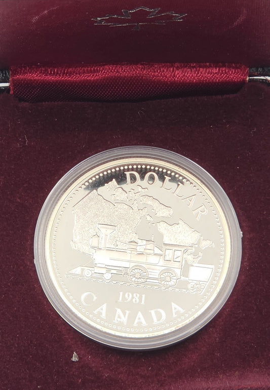 1981 Canada Trans-Canada Railway Centennial Commemorative Silver Proof Coin
