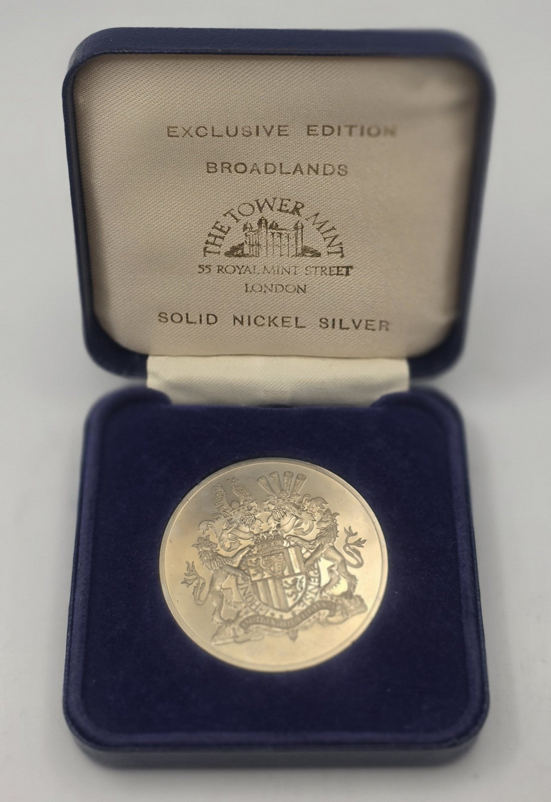 Broadlands Tower Mint Solid Nickel Silver Medallion Lord Mountbatten Boxed