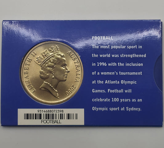 Sydney 2000 Olympic Coin Collection $5 Football Soccer Coin 20 of 28 Carded RAM