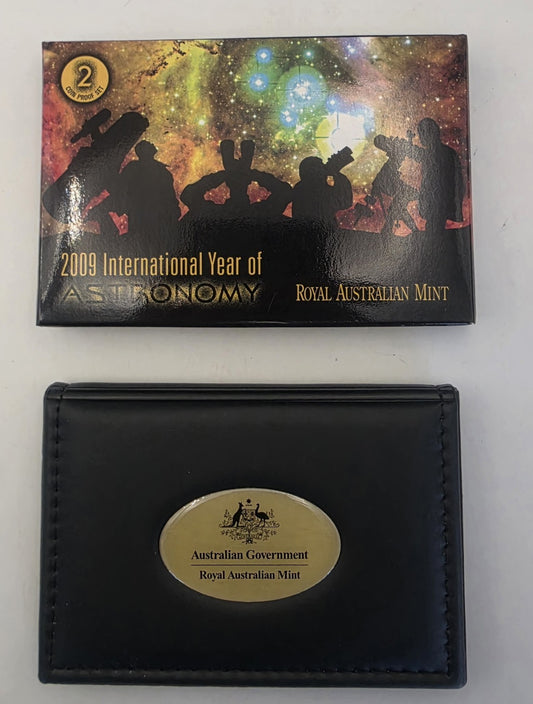 2009 International Year of Astronomy 2 Coin Proof Set $1 20c RAM Box CoA