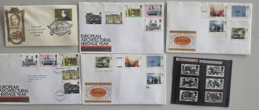 Great Britain Vintage First Day Covers FDC & Battle of Hastings Stamp Lot
