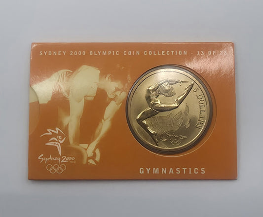 Sydney 2000 Olympic Coin Collection $5 Gymnastics Coin (13 of 28) Carded RAM