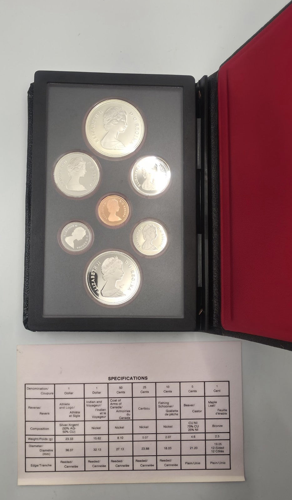 1983 Canada Universide Edmonton Commemorative Silver Prestige Proof Coin Set