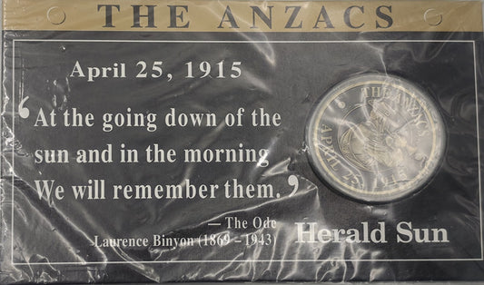 Australia The Anzacs April 25 1915 Herald Sun Souvenir Medallion Pack