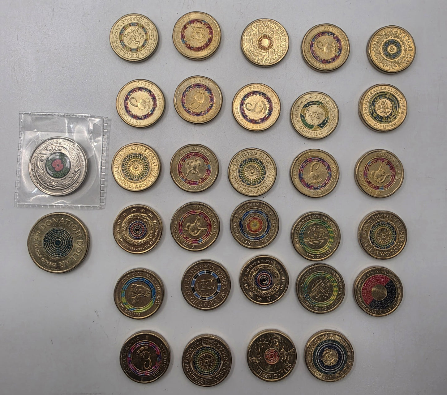 Australian Commemorative $2 Coin Lot 31 Color - Possum Magic, Remembrance