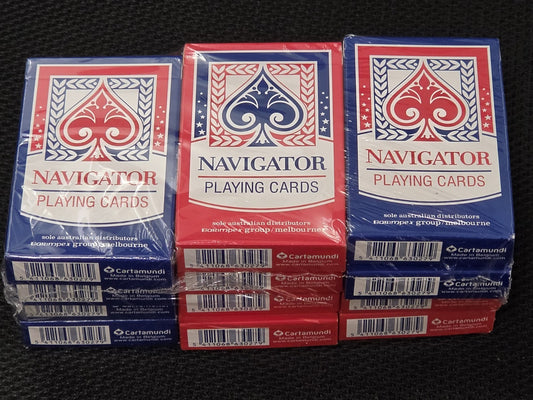12x Navigator Playing Cards Bulk Pack - Cartamundi Bridge/Poker Size Decks
