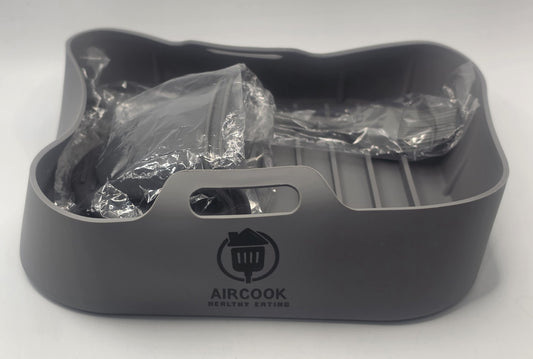Aircook Silicone Air Fryer Liners 2L Reusable Pot Basket Mat Brush Mitts Set Gra