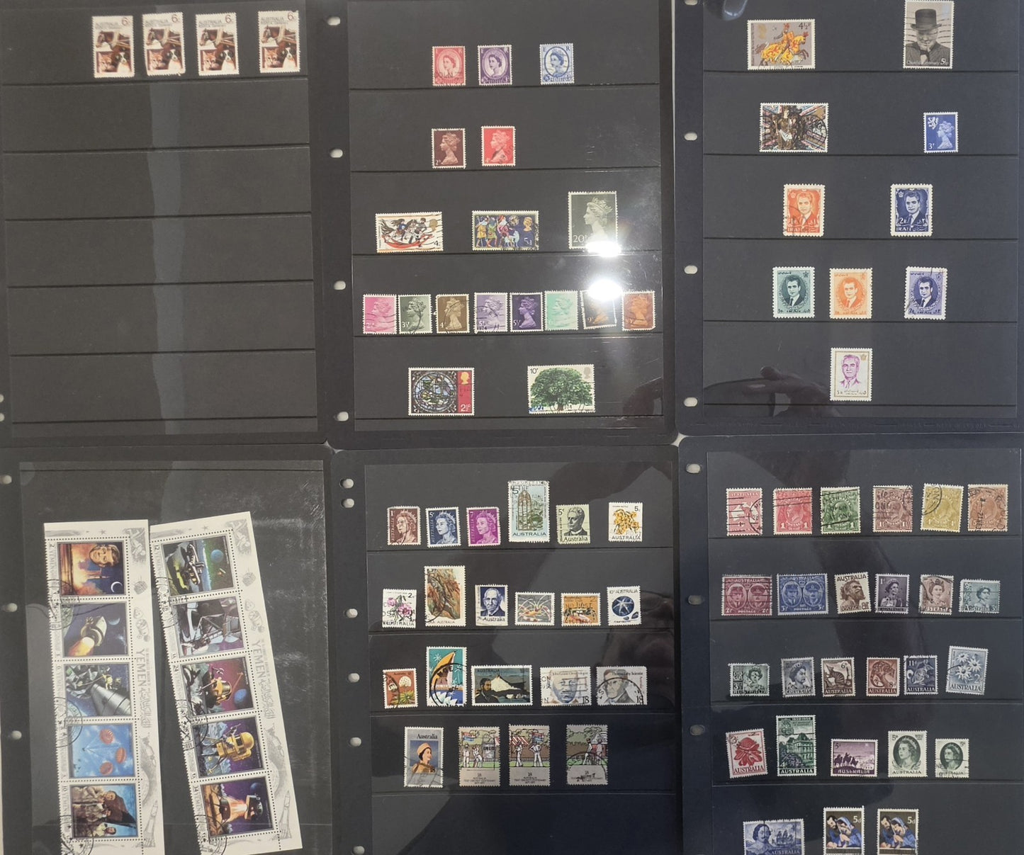 Australia & World Vintage Stamp Collection Selection Used & Mint Stock Pages