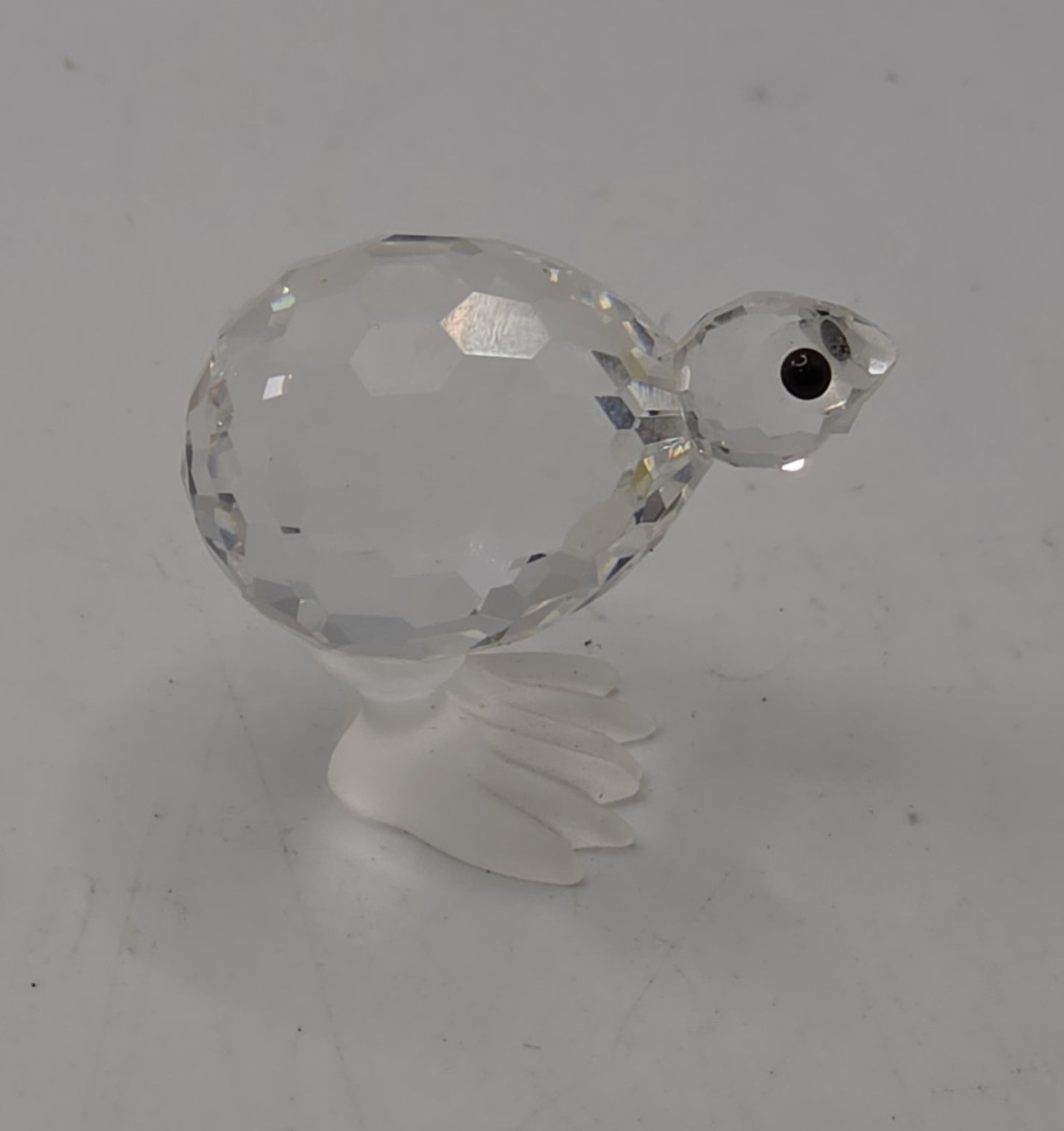 Swarovski Crystal Kiwi Bird Figurine Frosted Feet Faceted Glass Collectible