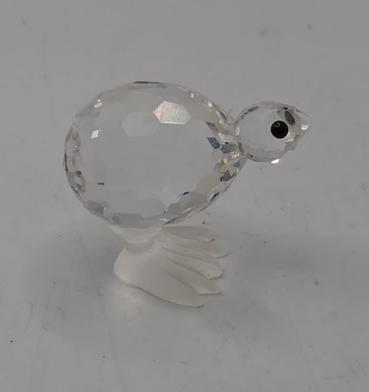 Swarovski Crystal Kiwi Bird Figurine Frosted Feet Faceted Glass Collectible
