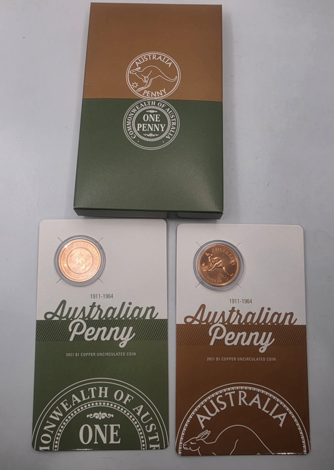 2021 Royal Australian Mint 110th Anniversary Australian Penny Two-Coin Uncircula