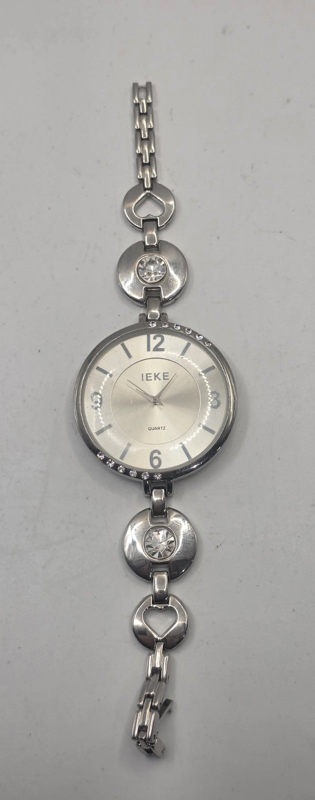 Genuine Fastrack Women’s Silver Analog Quartz Watch Crystal Bracelet 32mm