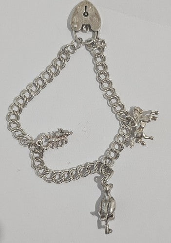 Mixed Grade Charm Bracelets Heart Padlock Horse Souvenir (12g)