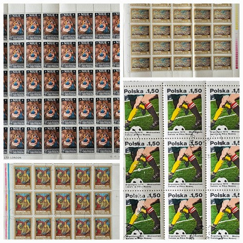 Vintage Sheets Of International Stamps #0126-8
