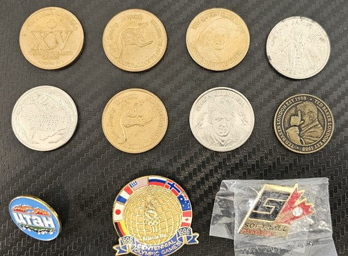 Vintage set of VICTORIA CANADA COMMONWEALTH GAMES MEDALS, ETC